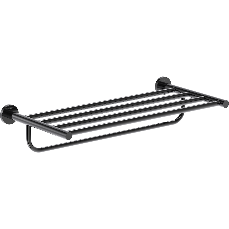 Mexen Ovio półka na ręcznik, black chrome - 70A19581-73