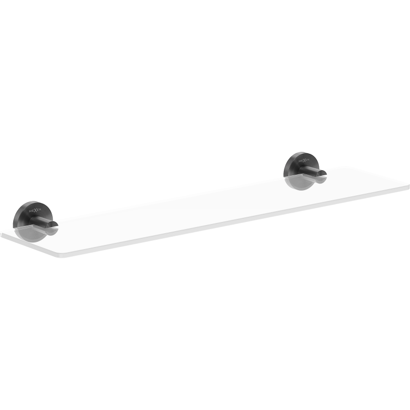 Mexen Ovio stikla plaukts ar pakari, gun gray matēts - 70A19561-66