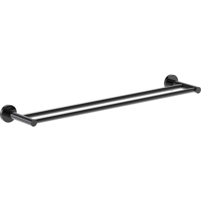 Mexen Ovio dubultais dvieļu turētājs, melns hroms - 70A19547-73