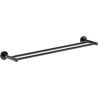 Mexen Ovio double towel rack, black chrome - 70A19547-73