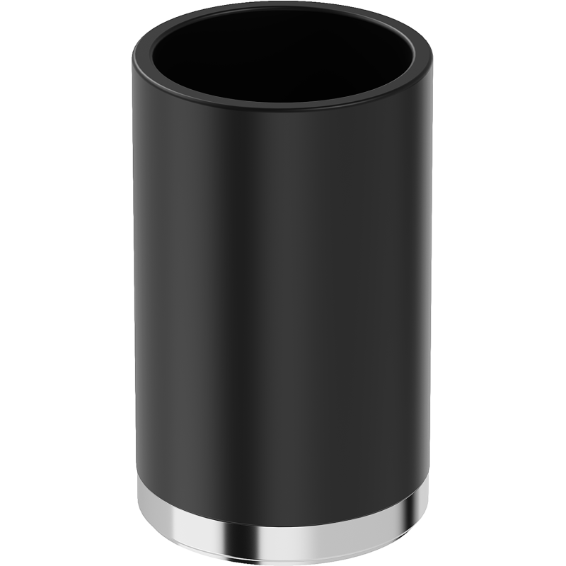 Mexen Triv stāvošs zobu birstes turētājs, melns/hroms - 70A33053-00B