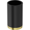 Mexen Triv copo para escovas de dentes de pé, preto/ouro escovado - 70A33053-55B