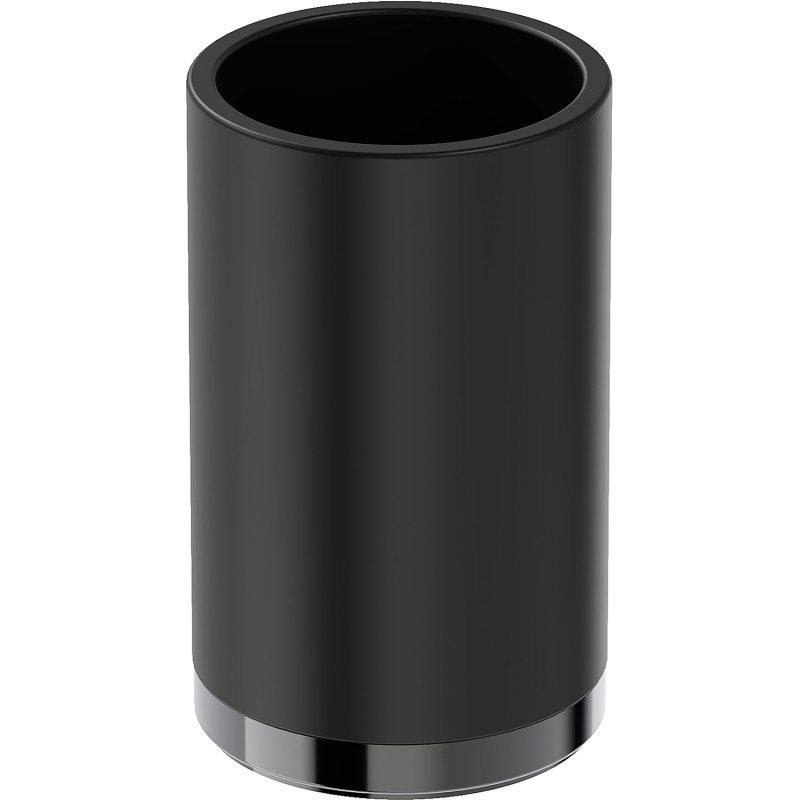 Mexen Triv portaspazzolini da appoggio, nero/cromo nero - 70A33053-73B