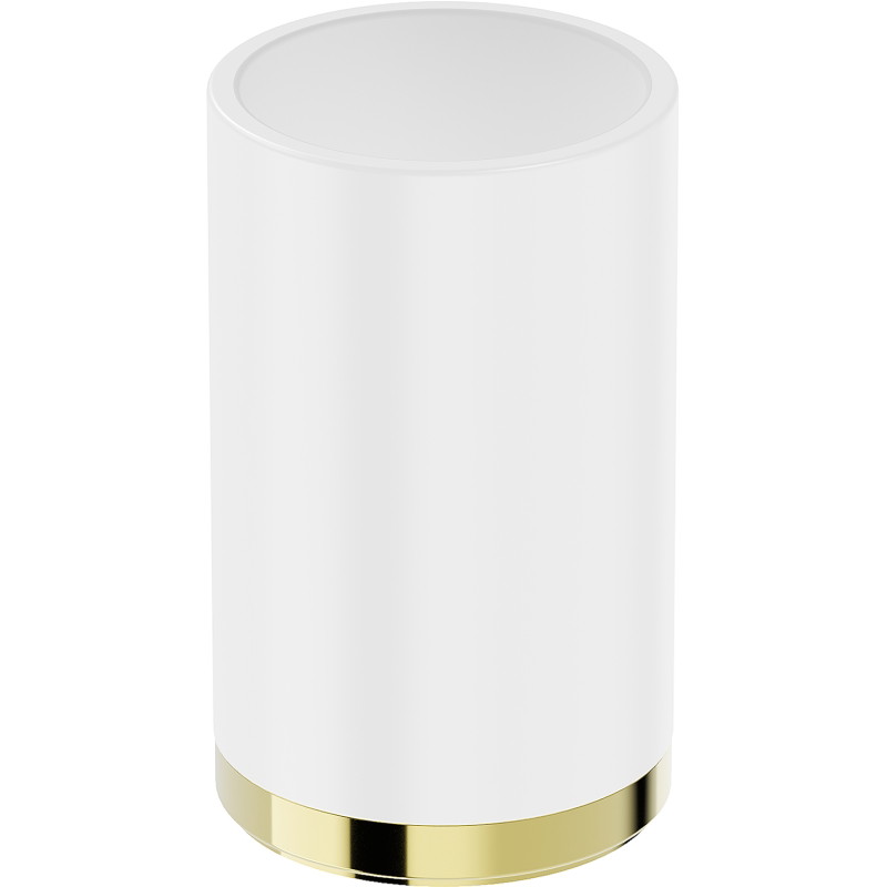 Mexen Triv staande beker voor tandenborstels, wit/goud - 70A33053-50W