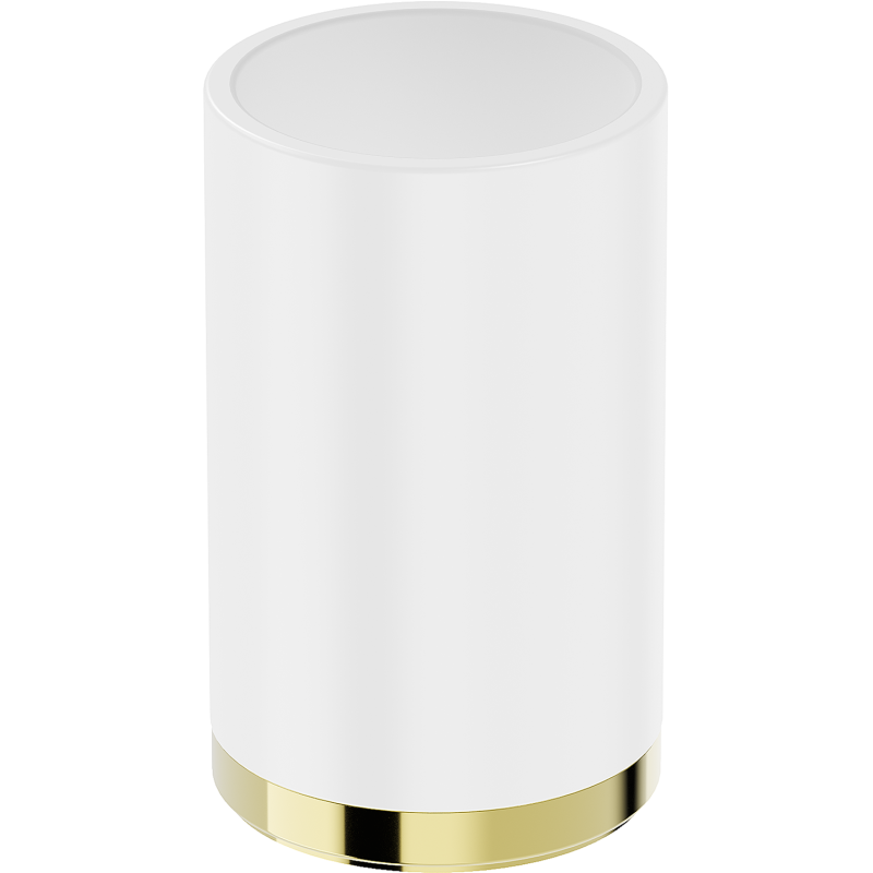 Mexen Triv zobu birstes turētājs, balts/zeltains - 70A33053-50W