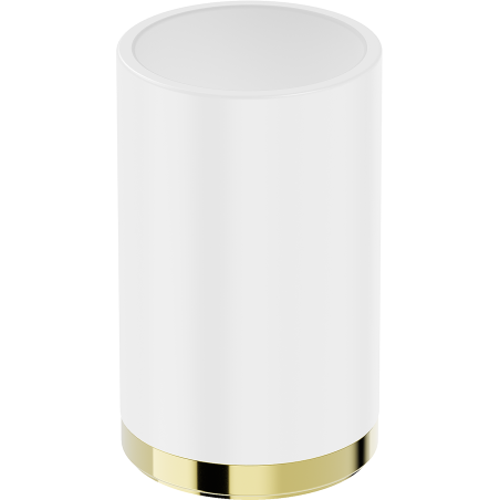 Mexen Triv zobu birstes turētājs, balts/zeltains - 70A33053-50W