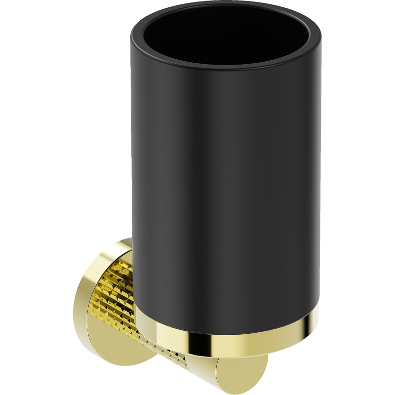 Mexen Triv porta spazzolini, nero/oro - 70A33051-50B