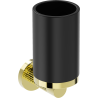 Mexen Triv porta spazzolini, nero/oro - 70A33051-50B