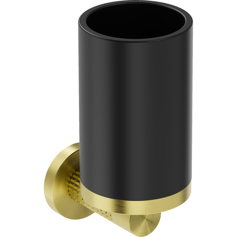 Mexen Triv zobu birstes turētājs, melns/zeltīts matēts - 70A33051-55B