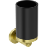 Mexen Triv portaspazzolini, nero/oro spazzolato - 70A33051-55B