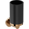 Mexen Triv vaso para cepillos de dientes, negro/oro rosa - 70A33051-60B
