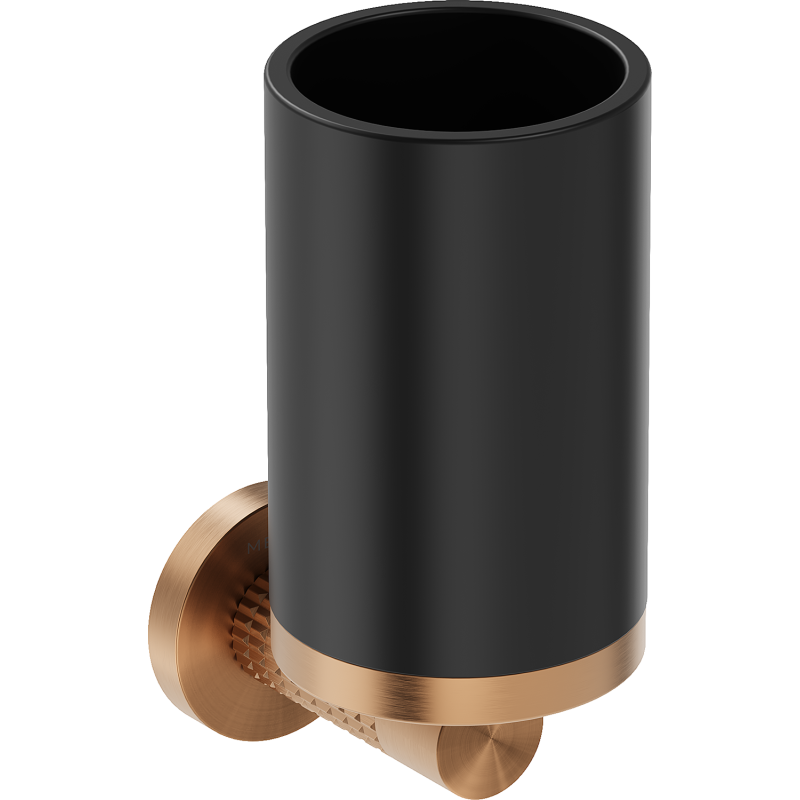 Mexen Triv zobu birstīšu turētājs, melns/misiņš - 70A33051-65B