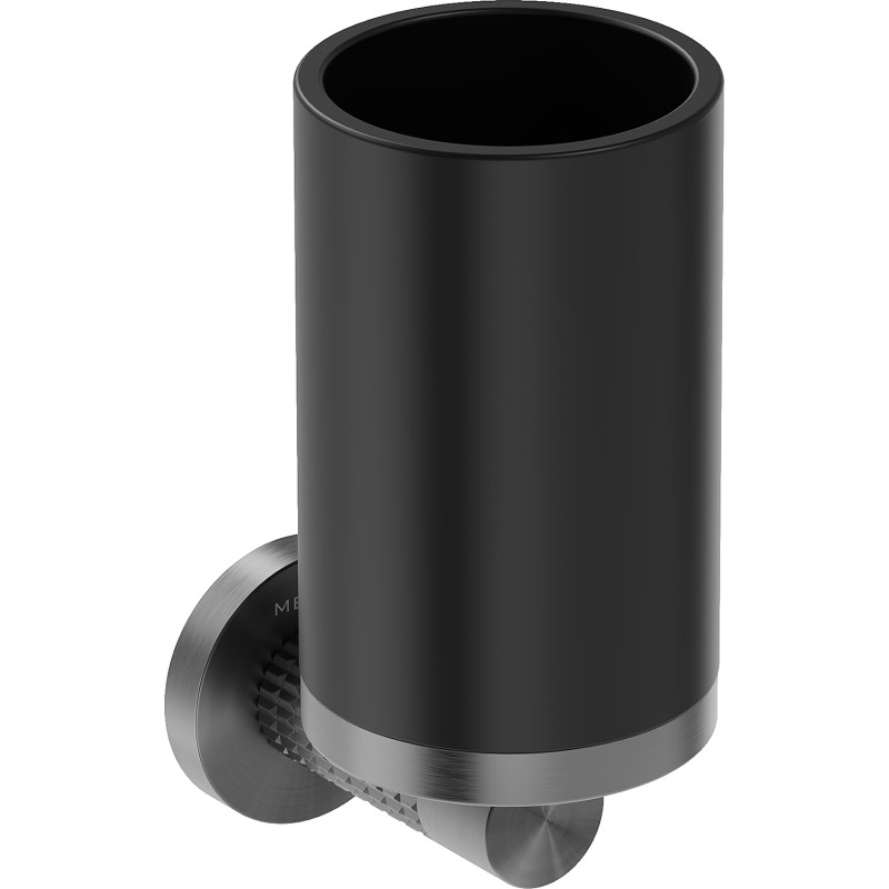 Mexen Triv porta-escovas de dentes, preto/cinza metal escovado - 70A33051-66B