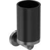 Mexen Triv Zahnputzbecher, schwarz/gebürstetes Gun Gray - 70A33051-66B