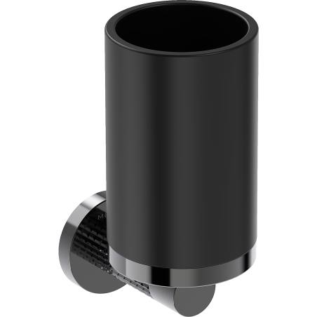 Mexen Triv kubek na szczoteczki, czarny/black chrome - 70A33051-73B
