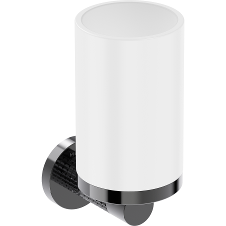 Mexen Triv tandborstmugg, vit/svart krom - 70A33051-73W