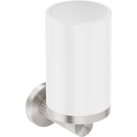 Mexen Triv bicchiere per spazzolini, bianco/nichel spazzolato - 70A33051-97W