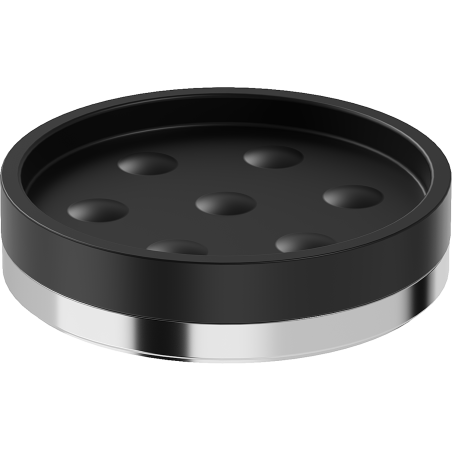 Mexen Triv staande zeephouder, zwart/chroom - 70A33057-00B
