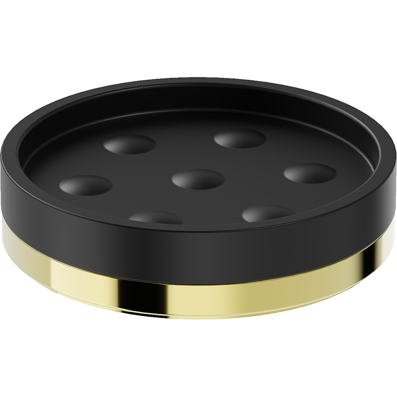 Mexen Triv portasapone da appoggio, nero/oro - 70A33057-50B