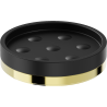 Mexen Triv portasapone da appoggio, nero/oro - 70A33057-50B