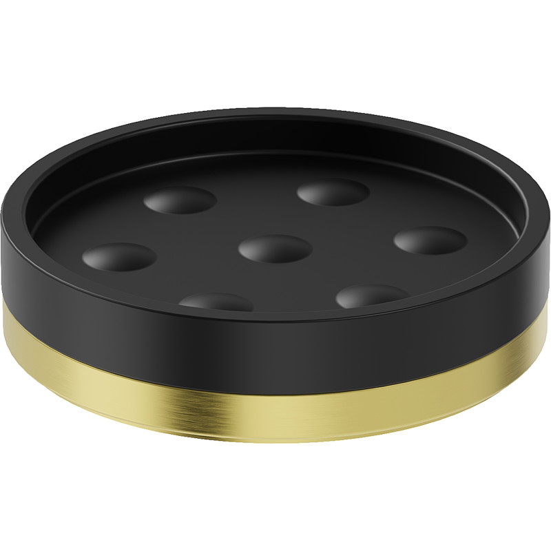 Mexen Triv staande zeepbakje, zwart/geborsteld goud - 70A33057-55B