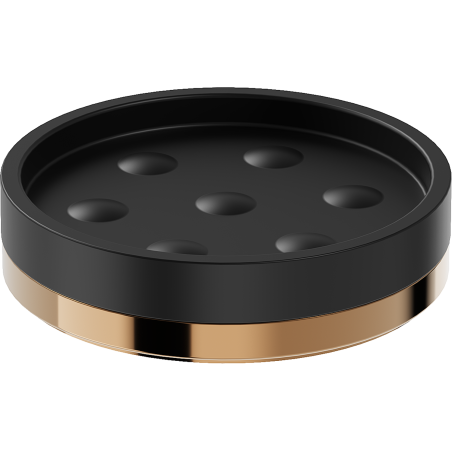 Mexen Triv stāvkrāsas ziepju trauks, melns/rozā zelts - 70A33057-60B