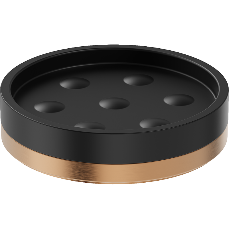 Mexen Triv stāvēt ziepju trauciņš, melns/suku vara - 70A33057-65B