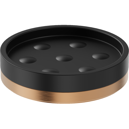 Mexen Triv porte-savon sur pied, noir/cuivre brossé - 70A33057-65B