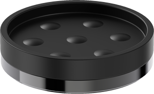 Mexen Triv stalak za sapun stojeći, crna/black chrome - 70A33057-73B