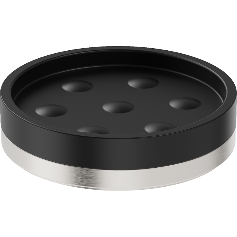 Mexen Triv brīvstāvošs ziepju trauks, melns/matēts niķelis - 70A33057-97B