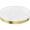Mexen Triv staande zeepbakje, wit/geborsteld goud - 70A33057-55W