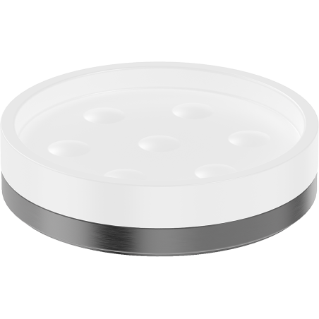 Mexen Triv standing soap dish, white/gun gray brushed - 70A33057-66W