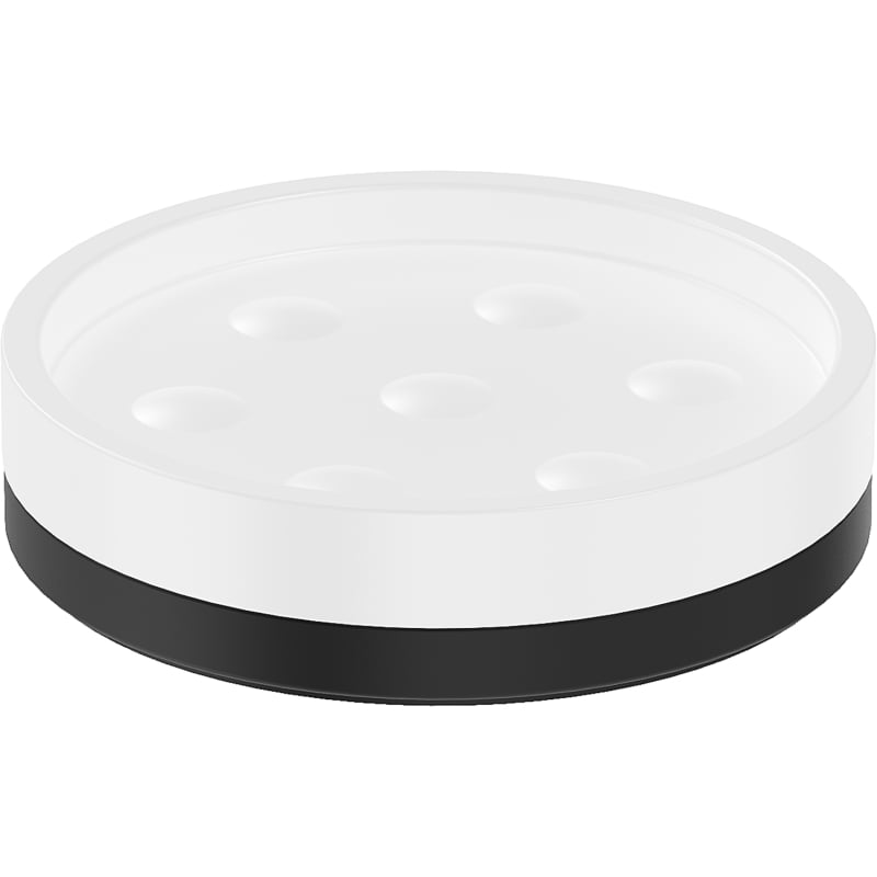 Mexen Triv porta sabonete de bancada, branco/preto - 70A33057-70W