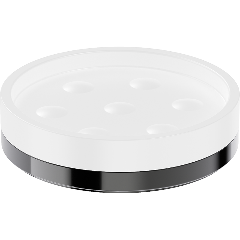 Mexen Triv mydelniczka stojąca, biała/black chrome - 70A33057-73W