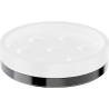Mexen Triv staande zeepbakje, wit/black chrome - 70A33057-73W