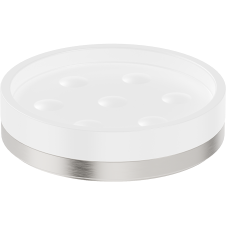 Mexen Triv brīvi stāvoša ziepju trauks, balts/matēts niķelis - 70A33057-97W