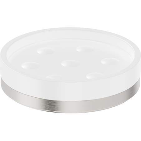 Mexen Triv porte-savon sur pied, blanc/nickel brossé - 70A33057-97W