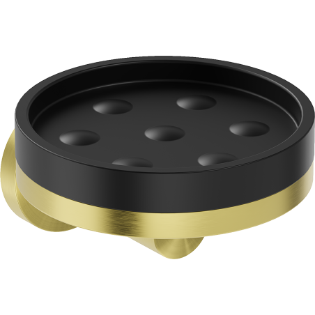 Mexen Triv suporte sabonete, preto/dourado escovado - 70A33055-55B