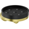 Mexen Triv soap dish, black/gold brushed - 70A33055-55B