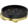 Mexen Triv suporte sabonete, preto/dourado escovado - 70A33055-55B