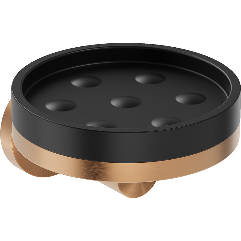 Mexen Triv ziepju trauks, melns/vara birstēta - 70A33055-65B