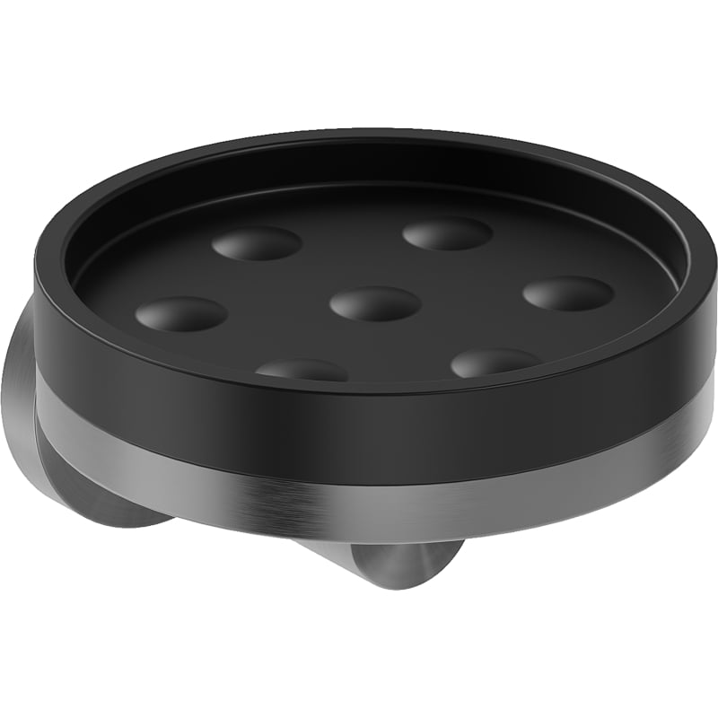 Mexen Triv porta-sabonete, preto/gun gray escovado - 70A33055-66B