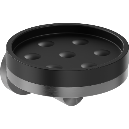 Mexen Triv porta-sabonete, preto/gun gray escovado - 70A33055-66B