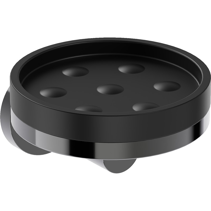 Mexen Triv zeepschaaltje, zwart/black chrome - 70A33055-73B