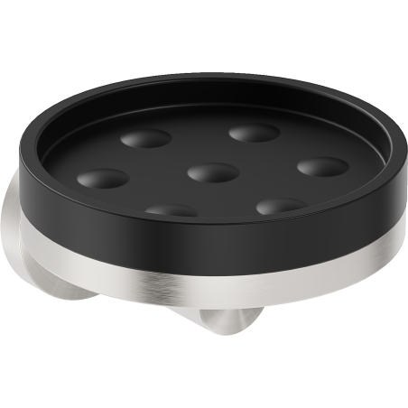 Mexen Triv Seifenschale, schwarz/gebürsteter Nickel - 70A33055-97B