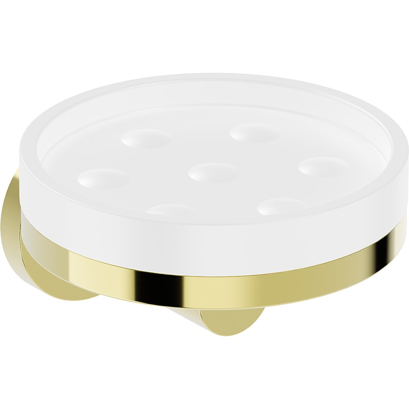 Mexen Triv portasapone, bianco/oro - 70A33055-50W
