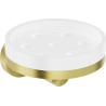 Mexen Triv suporte de sabão, branco/dourado escovado - 70A33055-55W