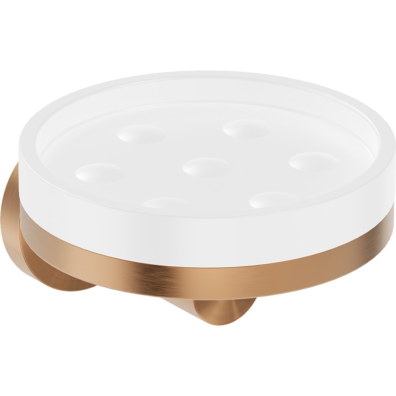 Mexen Triv zeephouder, wit/geborsteld koper - 70A33055-65W
