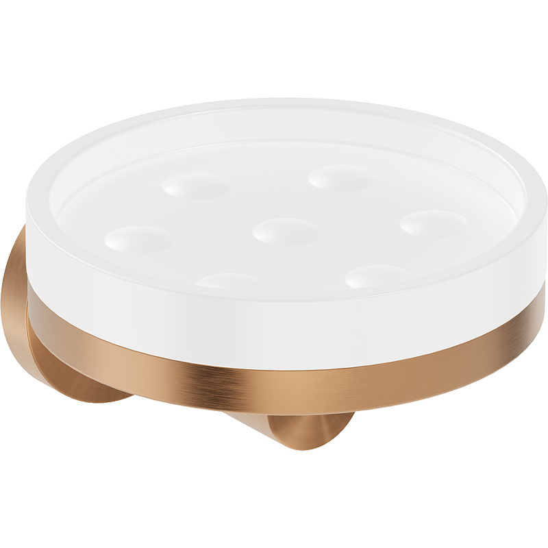 Mexen Triv ziepju trauks, balts/misiņa ota - 70A33055-65W