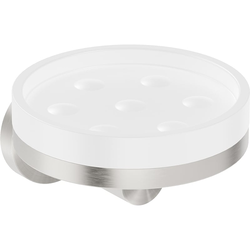 Mexen Triv suporte de sabão, branco/níquel escovado - 70A33055-97W